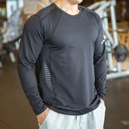 Men's Quick-Drying, Breathable Compression Gym Sweater