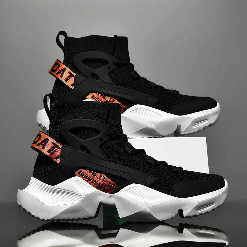 Premium High-Top Men’s Sneakers with Thick Soles