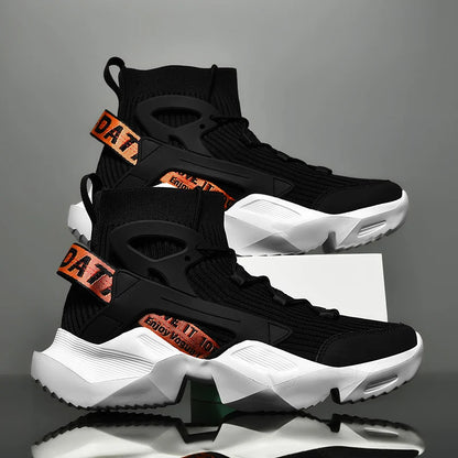 Premium High-Top Men’s Sneakers with Thick Soles