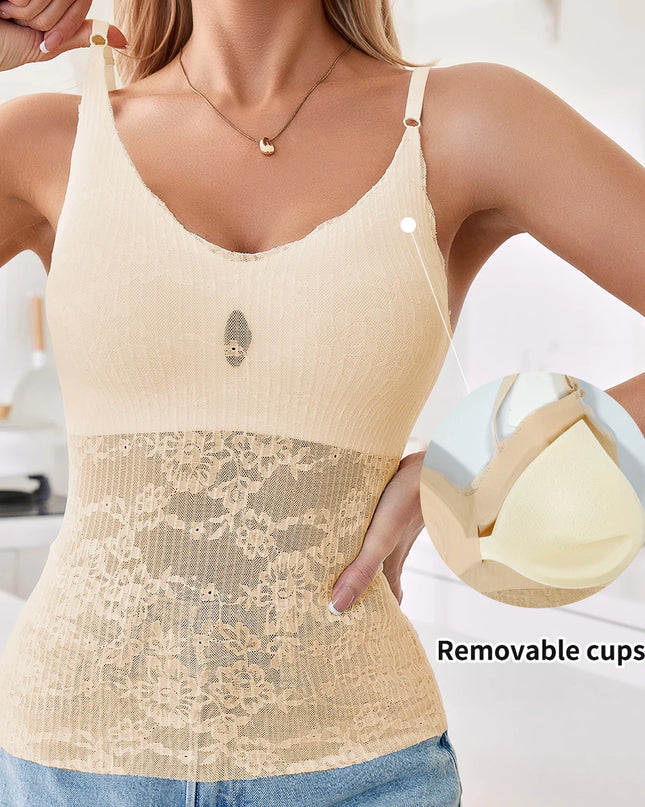 Ladies' Lace Wireless Bra - Comfortable, Lightweight Mesh Design with Detachable Chest Cushion
