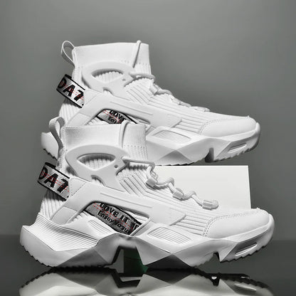 Premium High-Top Men’s Sneakers with Thick Soles