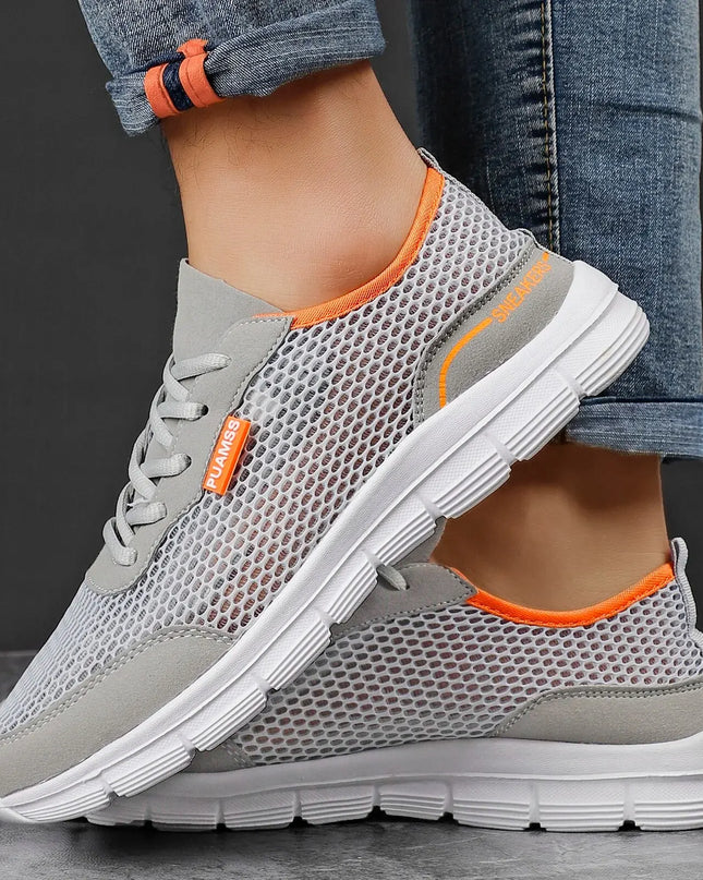 Lightweight and Breathable Mesh Sneakers for Men - Various Colors