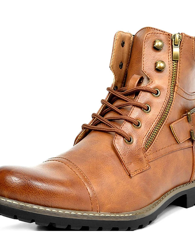 Men's Vintage Retro Casual Faux Leather Boots