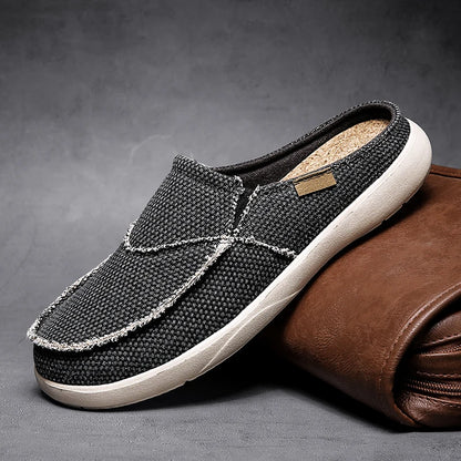 Men's Breathable Denim Canvas Slip-On Sneakers