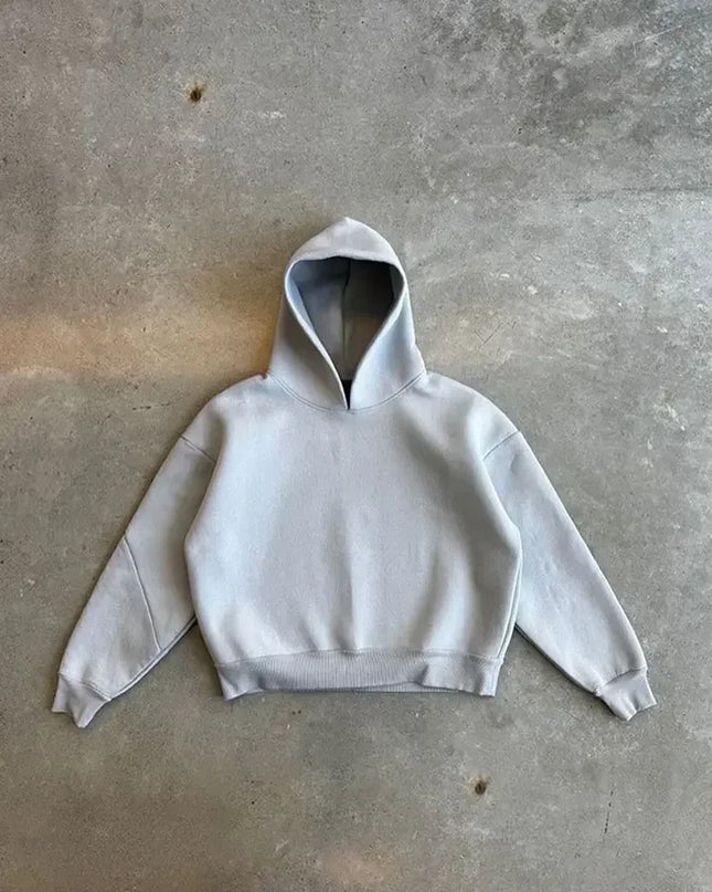 Men's Two-Piece Fleece Hooded Sweater and Loose Fit Sweatpants Set