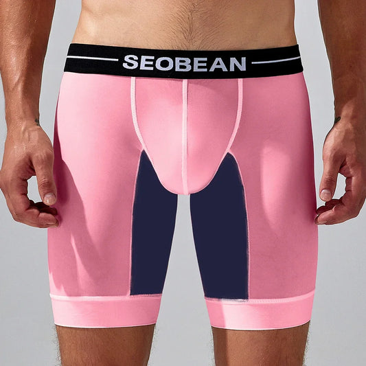 Seobean Men's Compression Shorts – Athletic Sports Performance Wear, Muscle Support & Moisture-Wicking