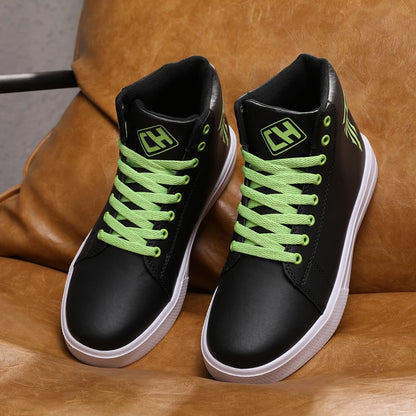 Men's High Top Vulcanized Lace Up Sneakers