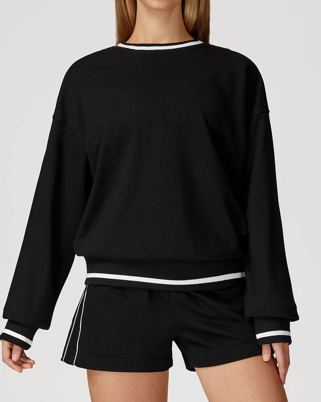 Women's Two-Piece Sweater and Sweatpants/Shorts Set