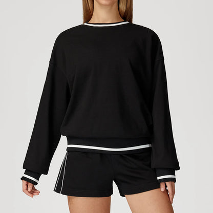 Women's Two-Piece Sweater and Sweatpants/Shorts Set