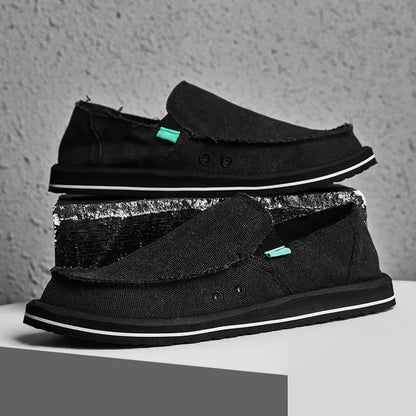 Men's Canvas Casual Sneakers & Loafers – Breathable Low-Top Shoes