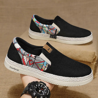 Men's Flat Canvas Slip-On Sneakers