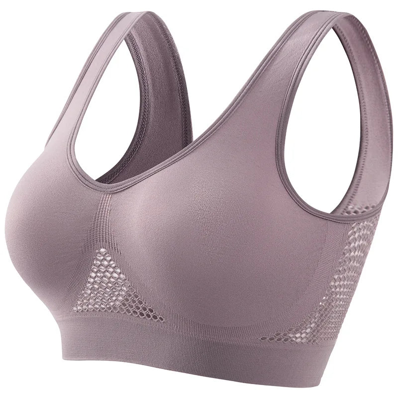Women's Breathable Sports Bra with Soft Push-Up Support
