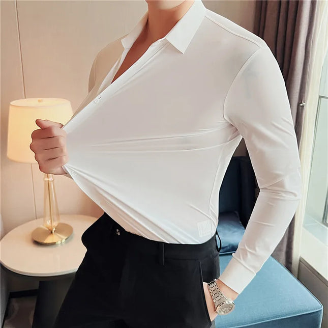 Men's Breathable Stretch Long Sleeve Shirt