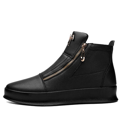 Men's Zippered High-Top Sneakers