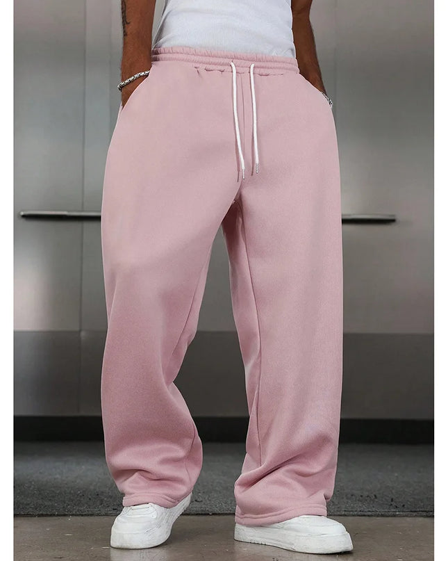 Men's Loose Fit Sweatpants - Drawstring Waist, Elastic Waist