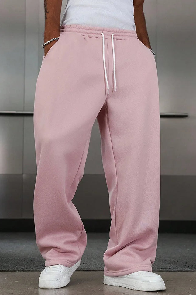 Men's Loose Fit Sweatpants - Drawstring Waist, Elastic Waist