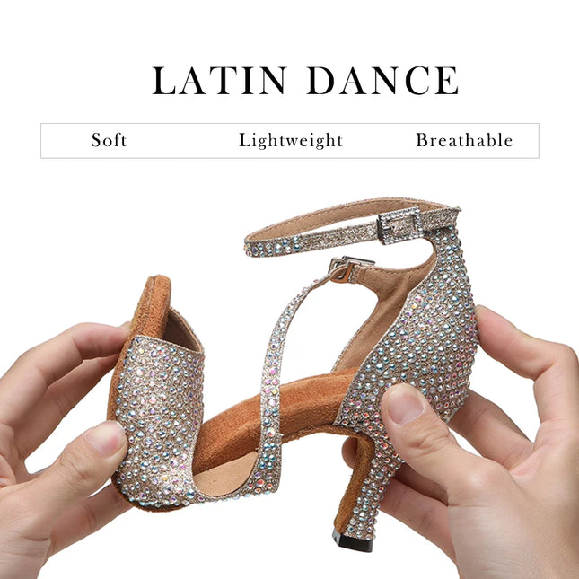 DKZSYIM Women’s Rhinestone High Heels