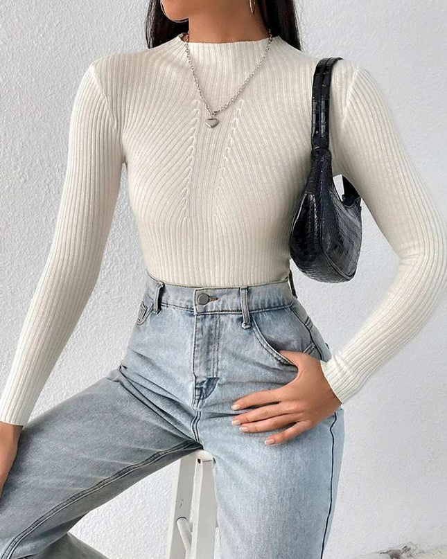 Women's Slim Fit Long Sleeve Turtleneck Sweater