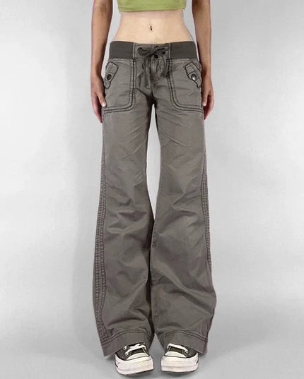 Women's Low Rise Bootcut Striped Flare Pants