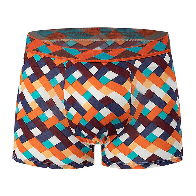 4/5-Piece Men's Colorful Patterned Casual Boxer Shorts, Comfortable Elastic Waist