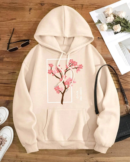 Cherry Blossom Tree in Full Bloom Women’s Loose Hoodie