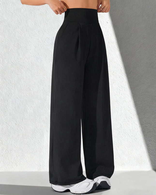 High-Waisted Women's Tummy Control Wide-Leg Pants