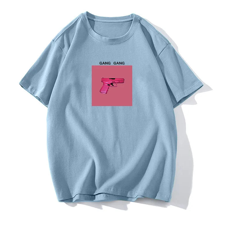 Women's Cotton Casual Loose Fit O-Neck T-Shirt