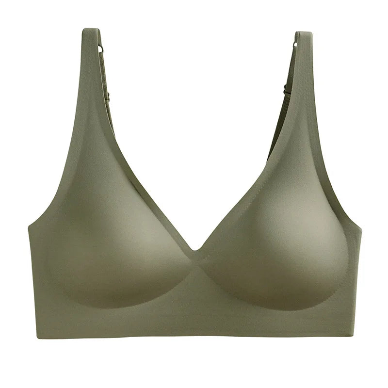 Women's Seamless Wireless Push-Up Bra with Padded Support