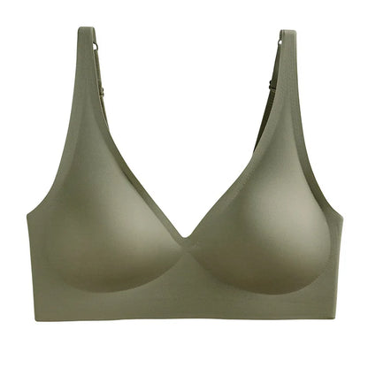 Women's Seamless Wireless Push-Up Bra with Padded Support