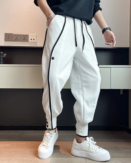 Men's Loose-Fit Joggers with Drawstring Waist - Various Colors