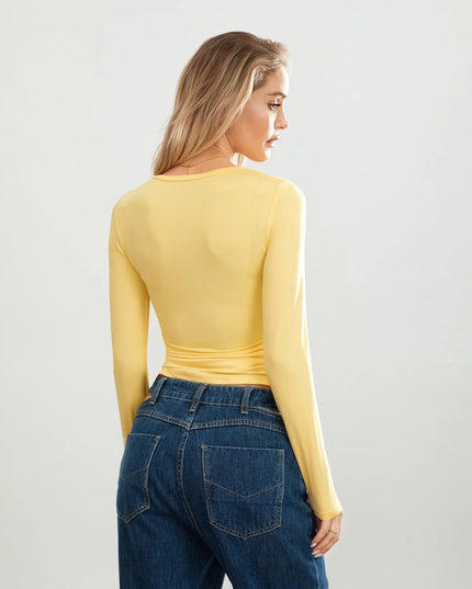 Women’s Long Sleeve Crew Neck Sweater – Casual Slim Fit Knit Top for Women