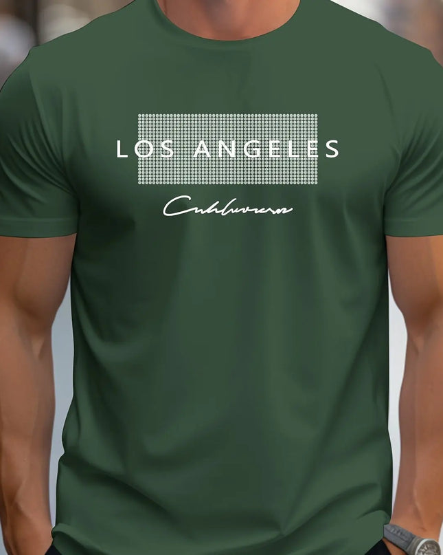 Men's Slim Fit Los Angeles Graphic Printed T-Shirt