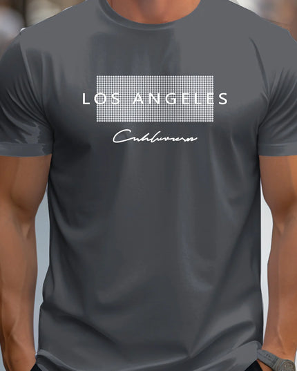 Men's Slim Fit Los Angeles Graphic Printed T-Shirt