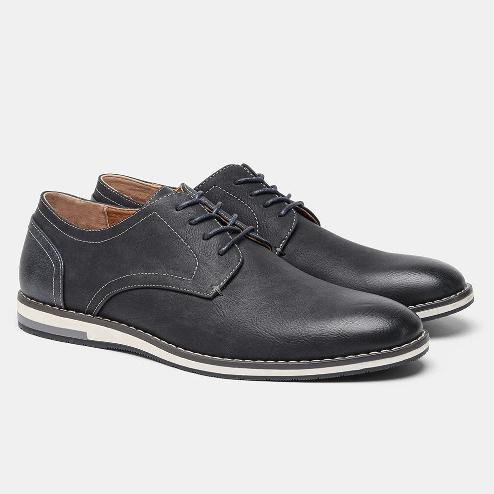 Men's Faux Leather Lace-Up Shoes