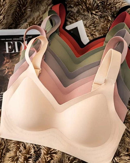 Comfort Padded Seamless Bra for Women - Soft Support with Wide Shoulder Straps