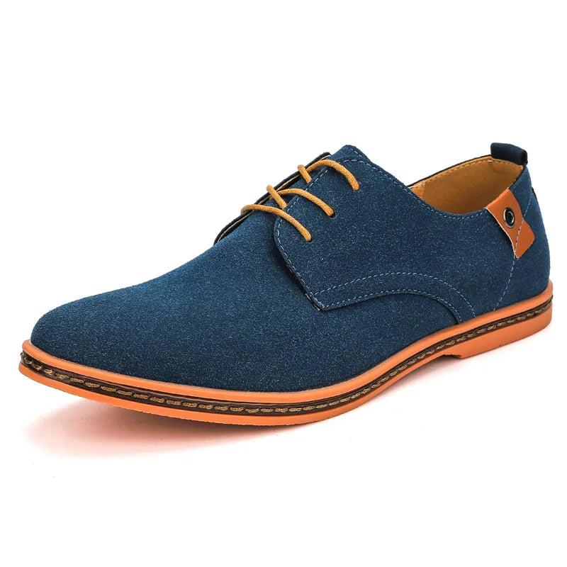 Men's Casual Faux Suede Lace-Up Shoes - Various Colors