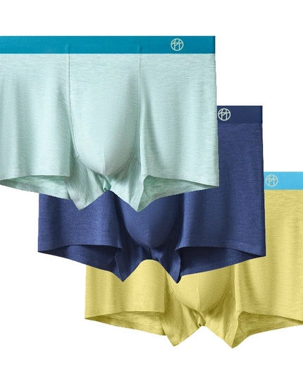 3-Pack Bamboo Fiber Men's Breathable Boxer Briefs – Comfortable, Eco-Friendly Men’s Underwear Set