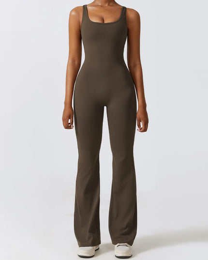 Flared Unitard For Women - Slim Fit with Flare Design