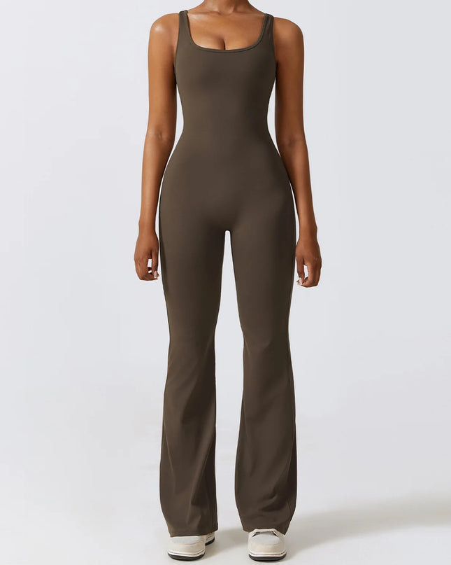 Flared Unitard For Women - Slim Fit with Flare Design