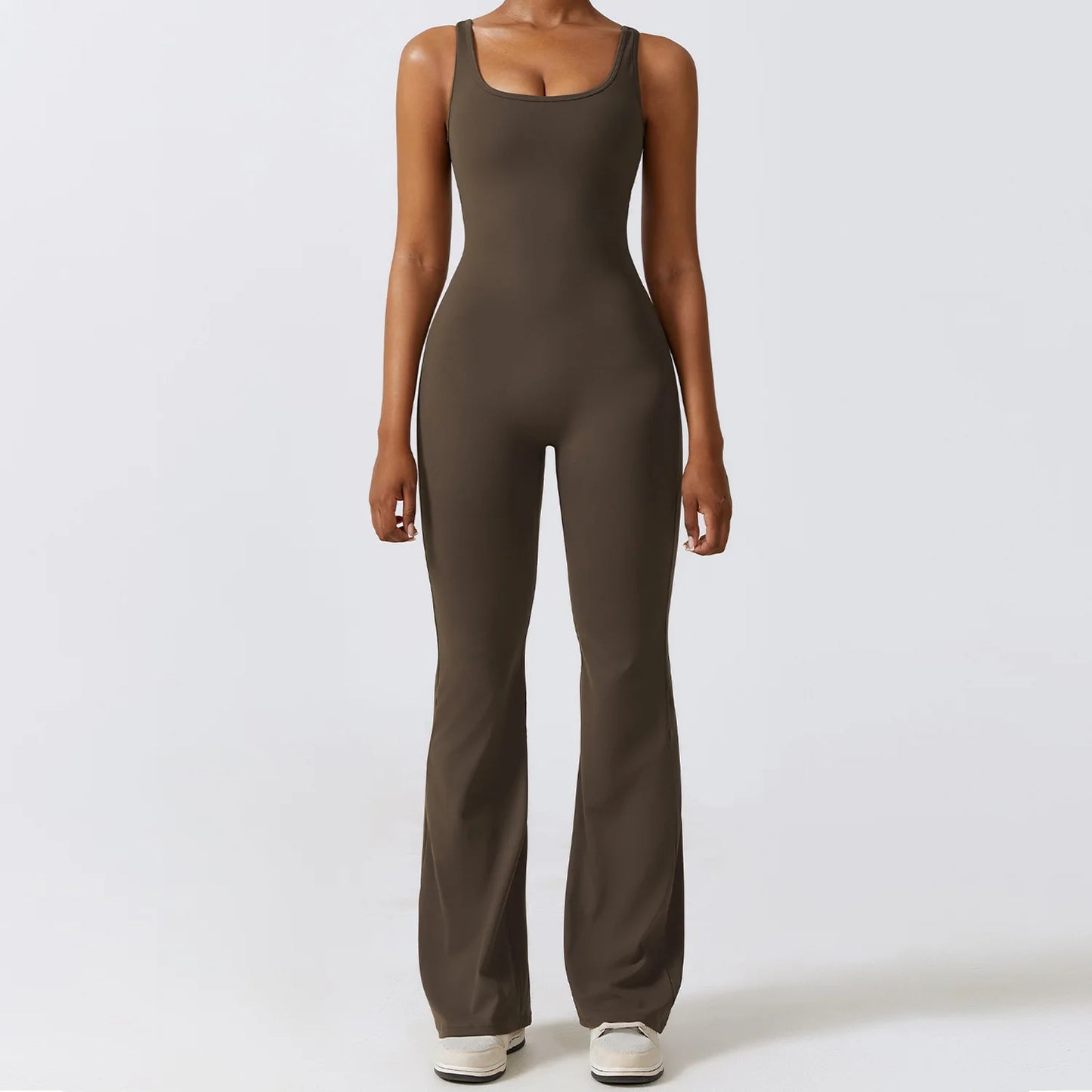 Flared Unitard For Women - Slim Fit with Flare Design