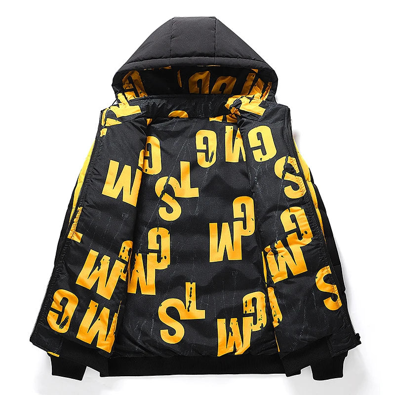 Men's Insulated Parka: Thick Down Filled Winter Jacket