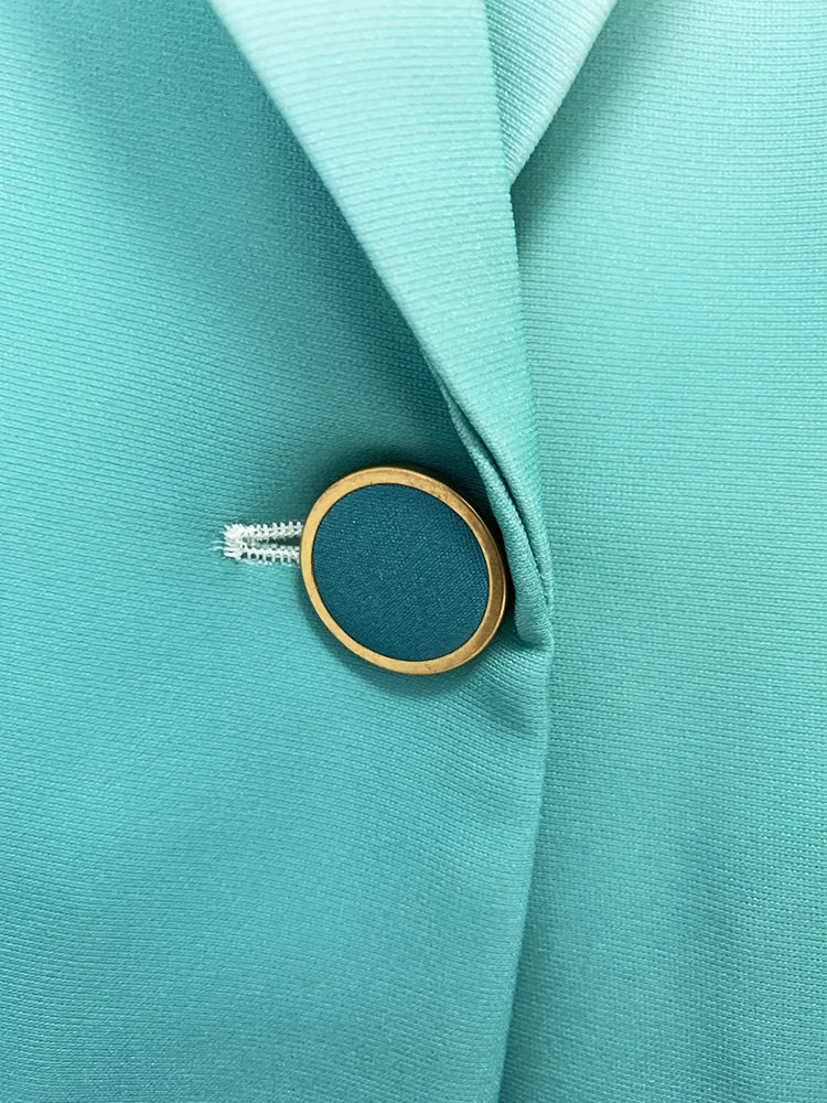 Women's Gradient Color Printed Two-Piece Blazer and Flare Pants Set