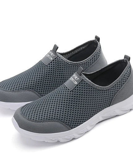 Mens Non-Slip Mesh Breathable Soft and Comfortable Flat-Soled Sneakers