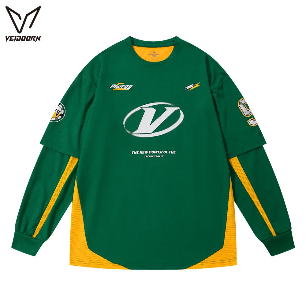 Veidoorn Men's Long Sleeve Athletic Workout Sweater – Comfortable Activewear for Men