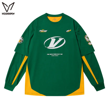 Veidoorn Men's Long Sleeve Athletic Workout Sweater – Comfortable Activewear for Men