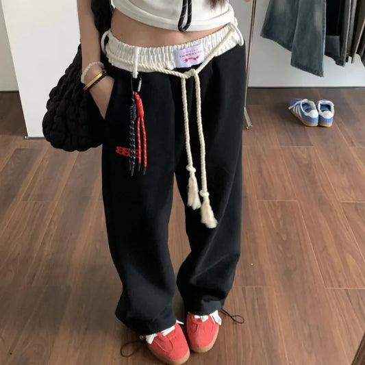 Women's Loose Straight Cotton Sweatpants 