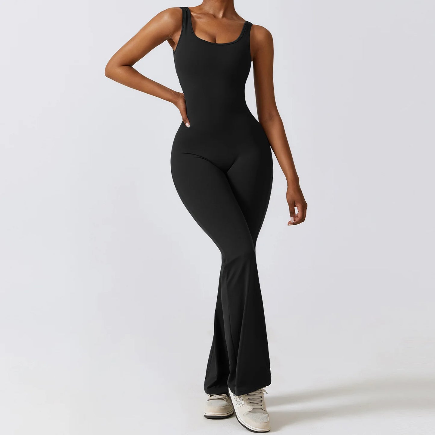 Flared Unitard For Women - Slim Fit with Flare Design