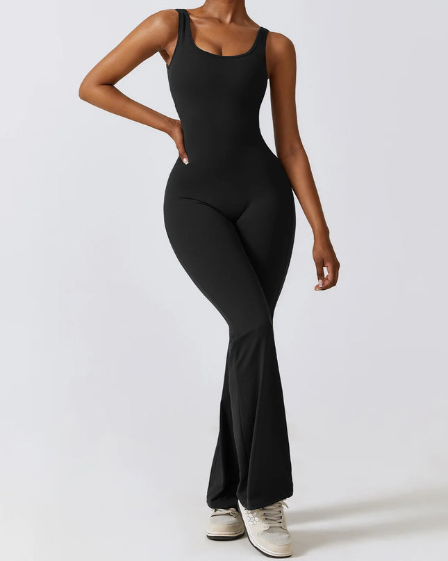 Flared Unitard For Women - Slim Fit with Flare Design