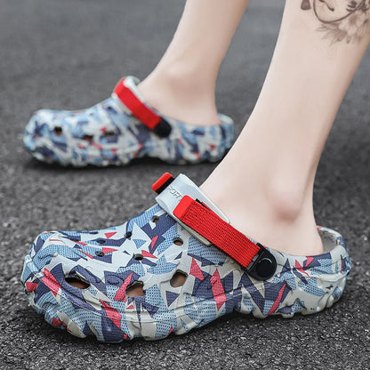 Men's Outdoor Casual Flat Platform Clogs