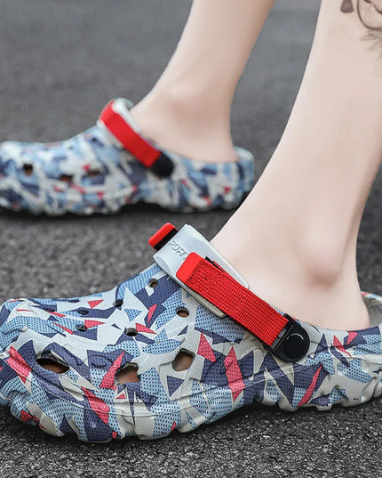 Men's Outdoor Casual Flat Platform Clogs